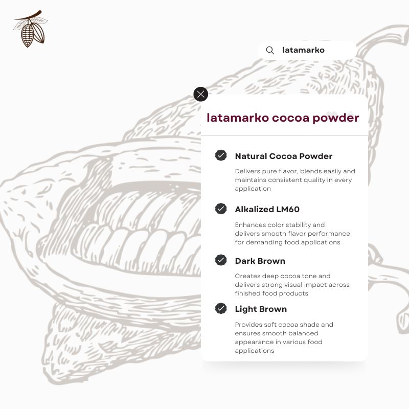 مسحوق الكاكاو الصناعي للمصانع