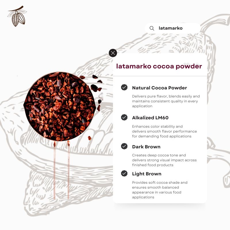 مسحوق الكاكاو الصناعي للمصانع