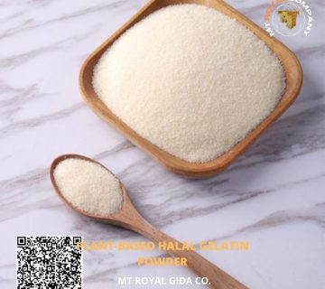 Plant-based halal gelatin powder