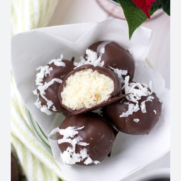 Coconut-Covered Chocolate Truffles