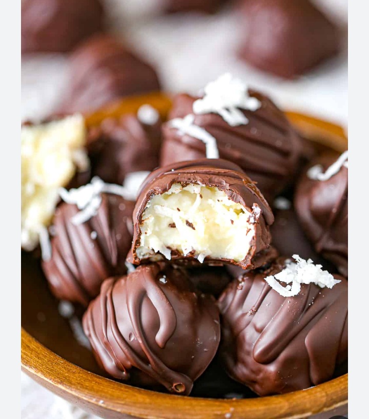 Coconut-Covered Chocolate Truffles