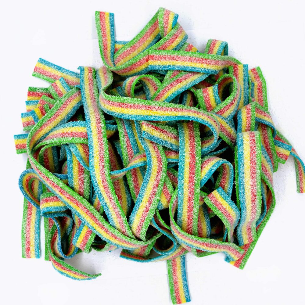 Gummy Manufacturer of Sour Rainbow Gummy Strips