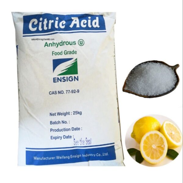 Ensign Food Grade Citric Acid Anhydrous Supplier