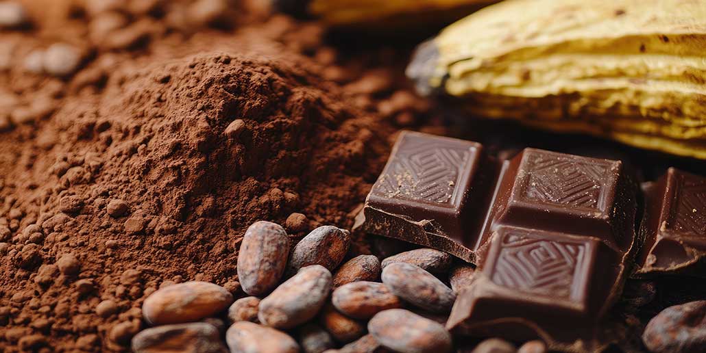 How does cocoa powder influence chocolate viscosity?