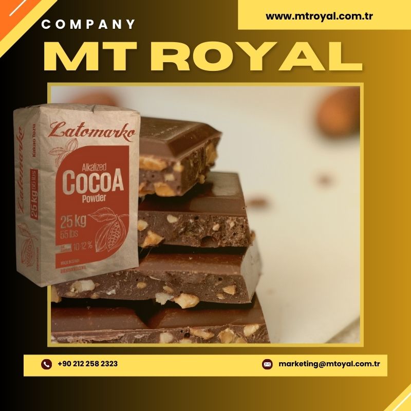 خرید عمده مواد اولیه قنادی و شکلات با کیفیت صنعتی | قیمت رقابتی و تأمین مستقیم توسط MT Royal برای کارخانه‌ها و تولیدکنندگان