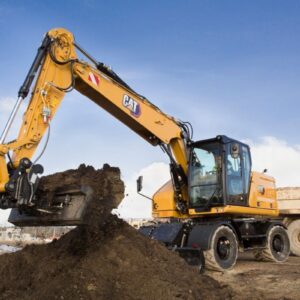 کاترپیلار Caterpillar بیل مکانیکی چرخ‌لاستیکی M318