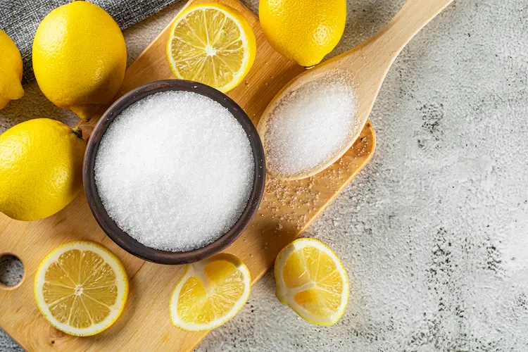 Fumaric acid with citric and lactic acids