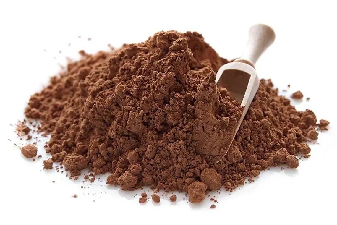 Import of dark brown cocoa powder