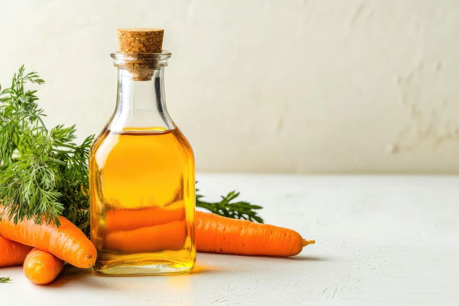 Natural food coloring carrot oil