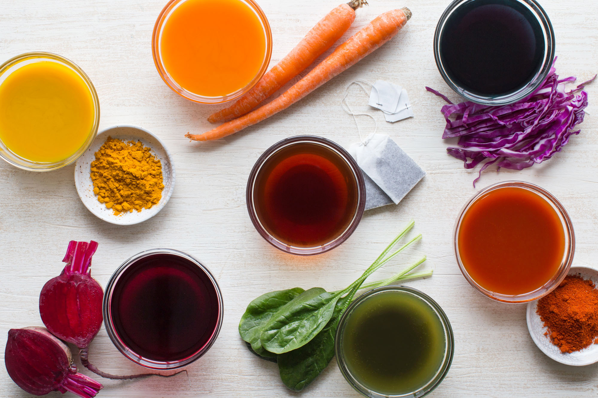 Natural food coloring, tea color