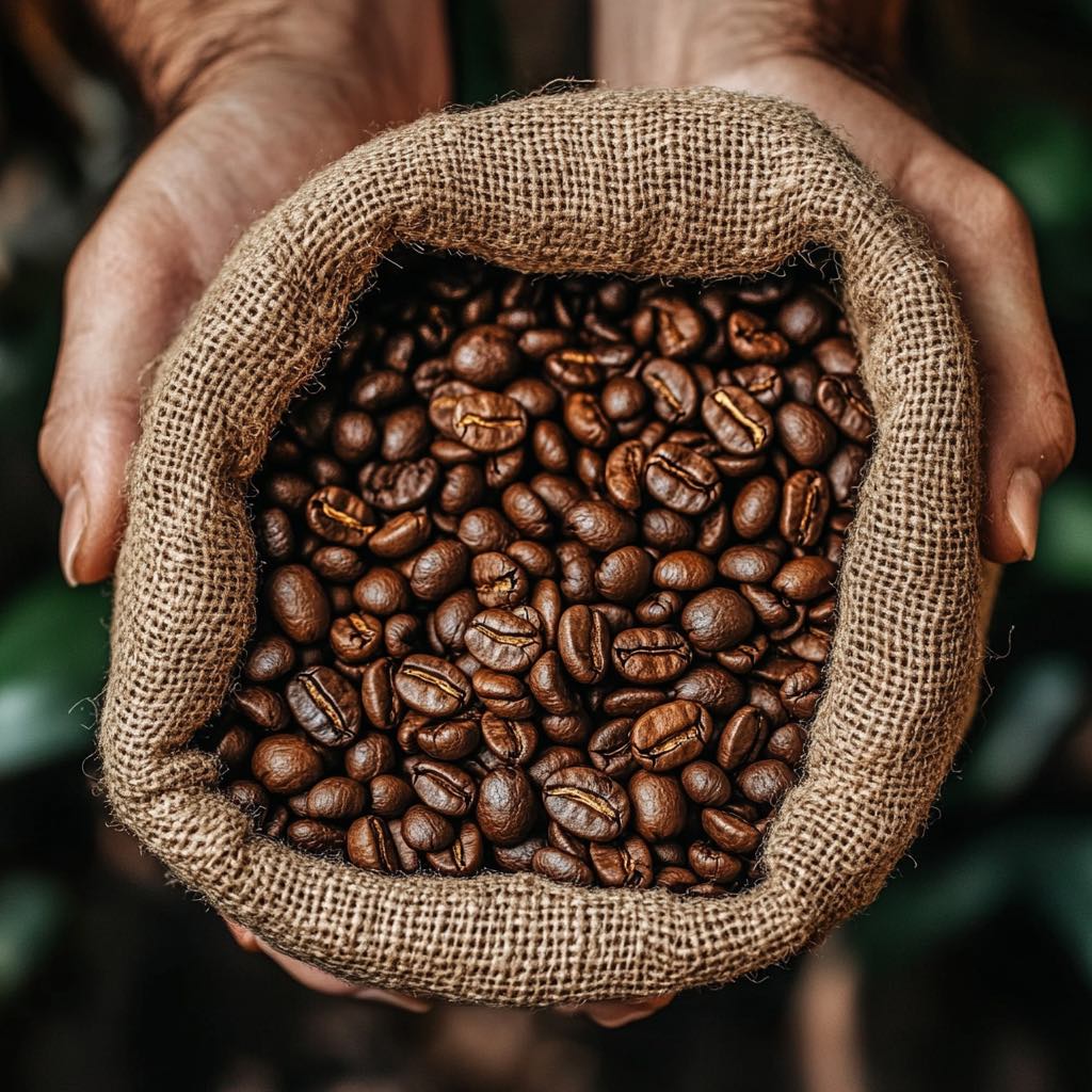 Ugandan Bugisu coffee and Brazilian coffee