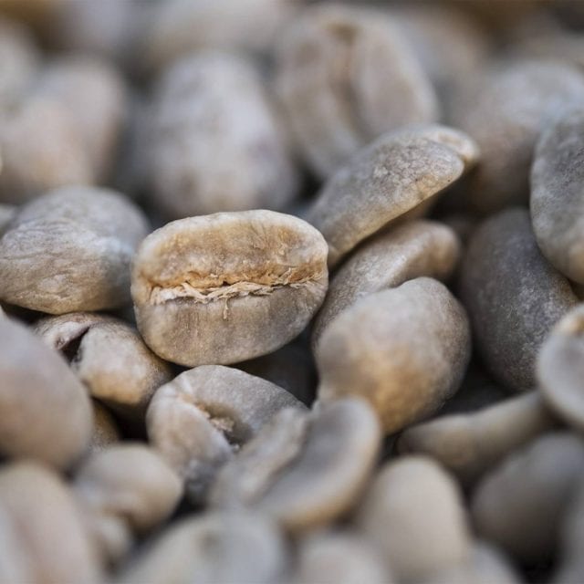 What is the density of green coffee beans?