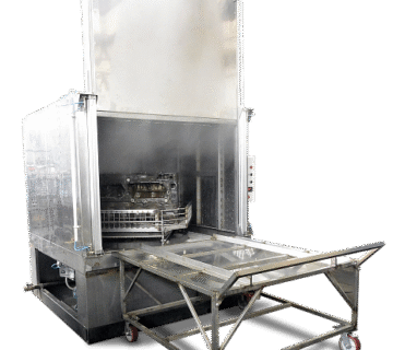 Как размер моечной установки влияет на качество очистки материала?